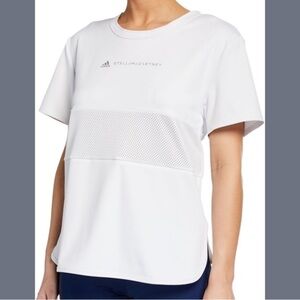 Adidas by Stella McCartney White Mesh Panel Tee